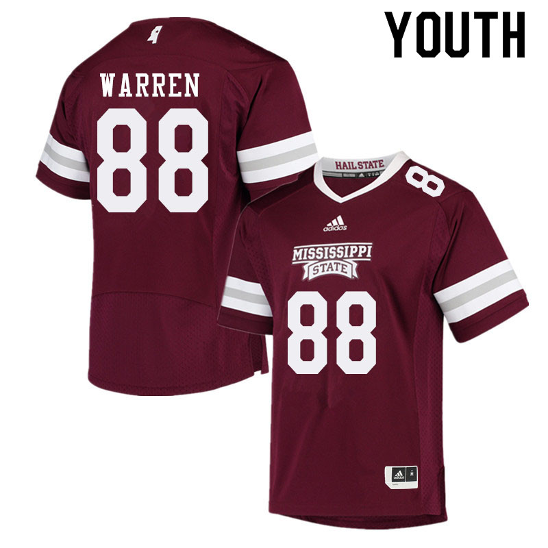Youth #88 Powers Warren Mississippi State Bulldogs College Football Jerseys Sale-Maroon - Click Image to Close